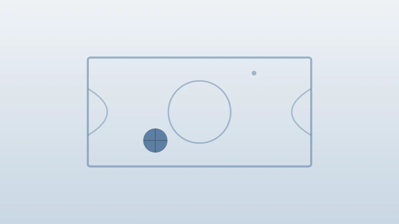 Concept illustration of a basketball court with a single ball resting near the free-throw line, on a pale background, with no people, no logos and no readable text.